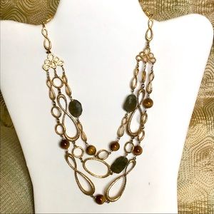 Alexis Bittar Layered Gold Statement Necklace